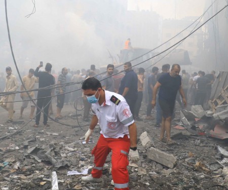 نداء الاستغاثة لجمعية الهلال الأحمر الفلسطيني