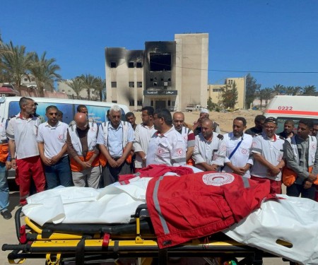 Statement issued by the Palestine Red Crescent Society (PRCS) regarding the killing of two paramedics in Rafah